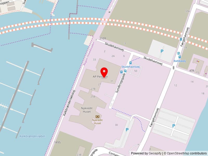 Kort over AP Pension