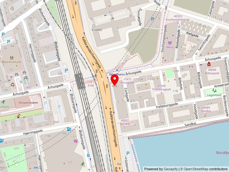 Kort over Aon Denmark