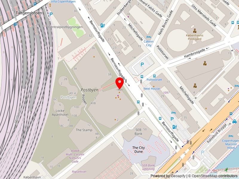 Kort over Danica Pension