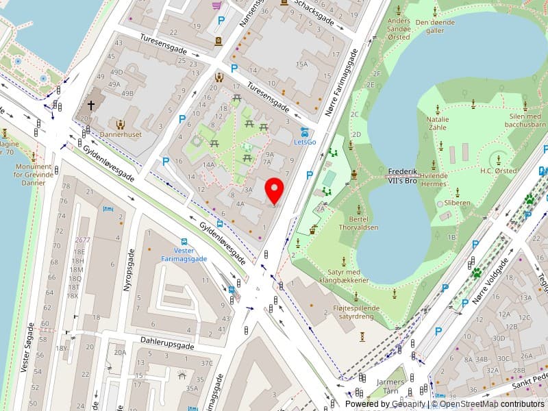 Kort over Industriens Pension