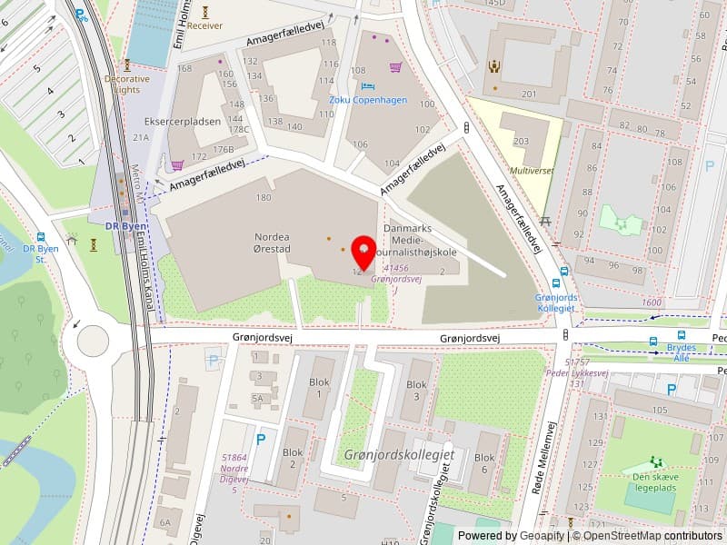 Kort over Nordea Pension